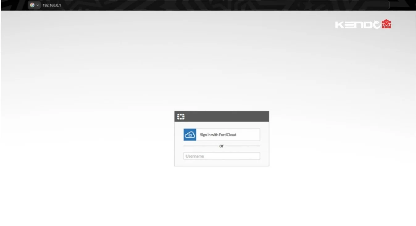 Login FortiGate GUI