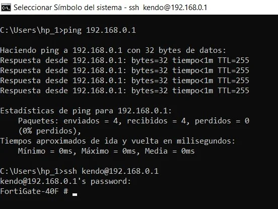 Login FortiGate GUI
