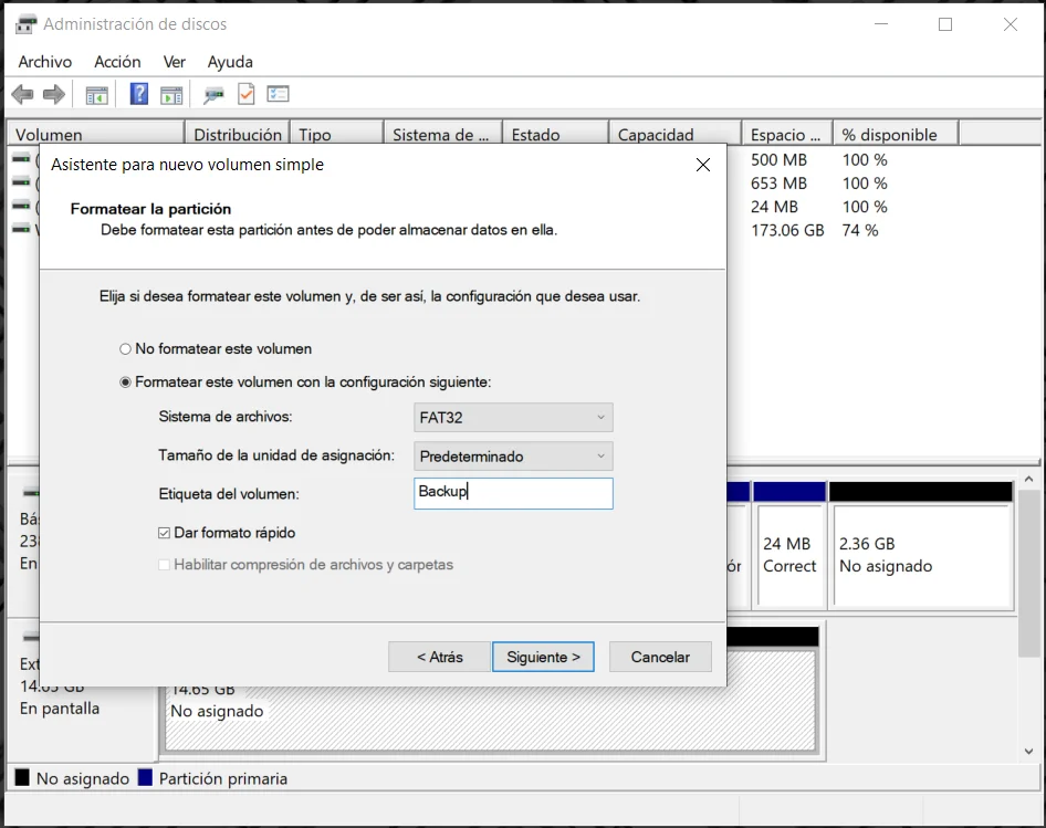 Formato FAT32 requerido para la USB en FortiGate